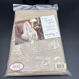 Charles Craft Lady Elizabeth Afghan 14 ct Cross Stitch Blanket Blank 48"x58" NEW